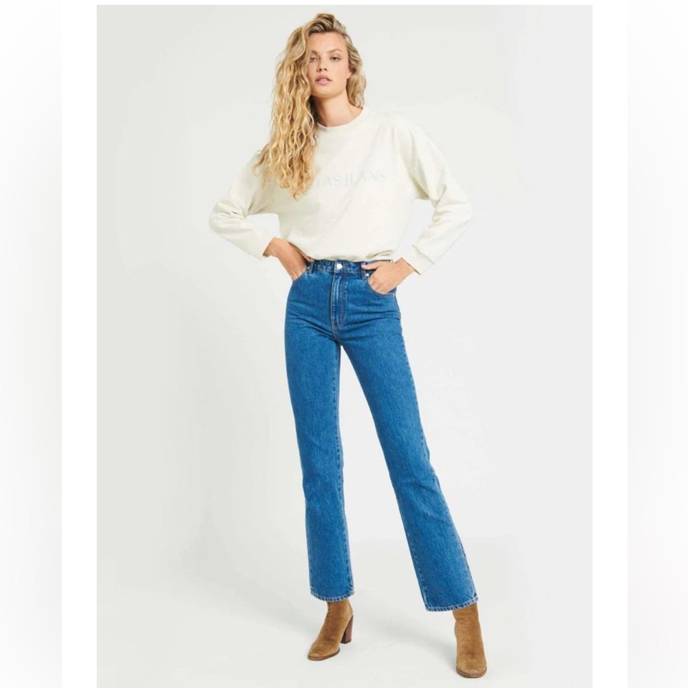 ROLLA'S Original High Rise Straight Jeans Darkwash